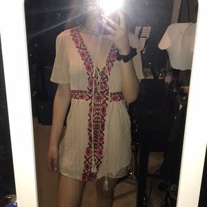 Tan tribal summer dress